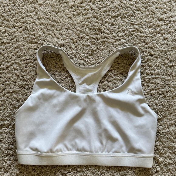 Set of TWO White Champion Racerback Sports Bras Size Large - Picture 2 of 4